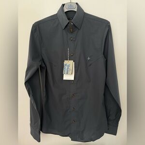 Vivienne Westwood 3 Button Krall Shirt Gray Charcoal